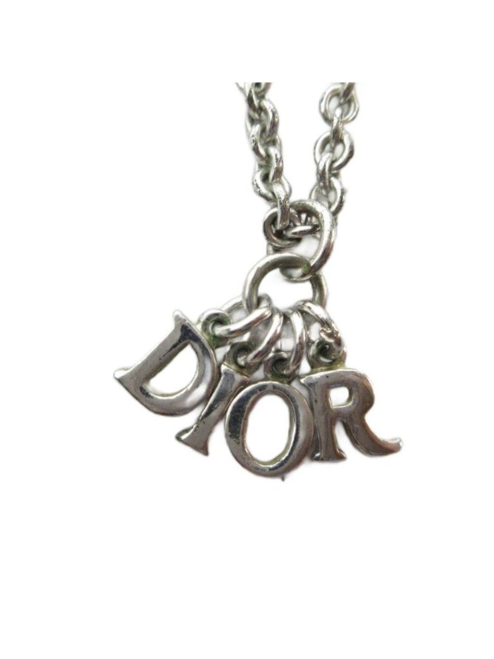 Dior Necklace Pendant Logo Silver - Picture 1 of 6
